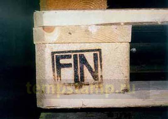 "Stamp for pallets "FIN"