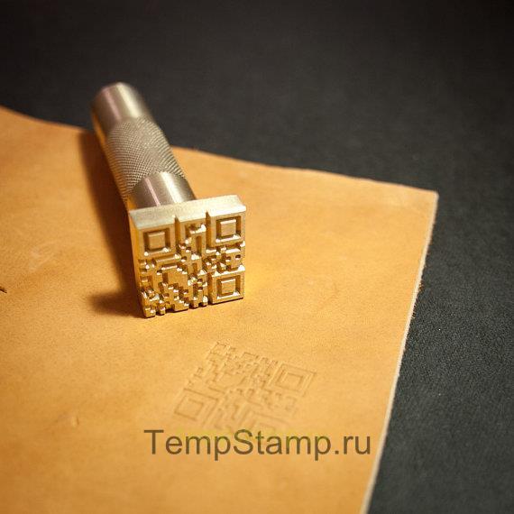 "Stamp for embossing the QR-code"