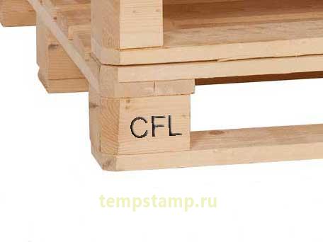 "Branding iron for marking pallets "CFL""