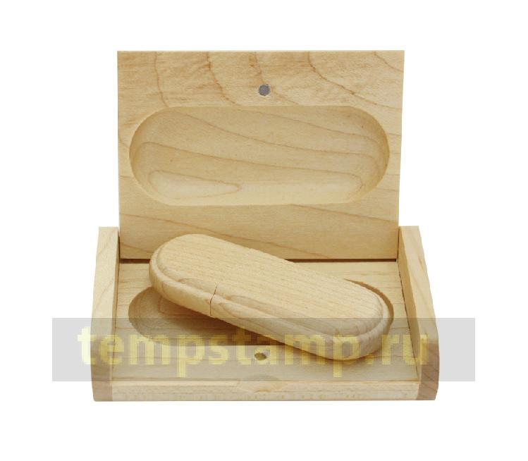 "16GB Wooden USB Flash Drive with a wooden box (for laser engraving)"