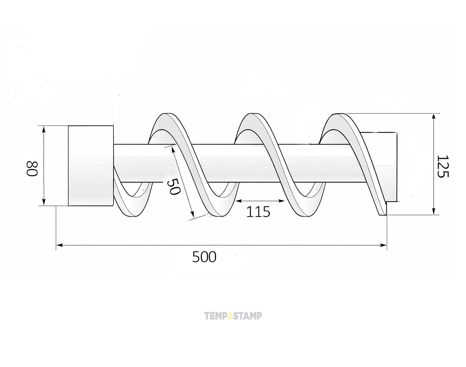 Шнек для промышленной мясорубки / волчок MADO 621