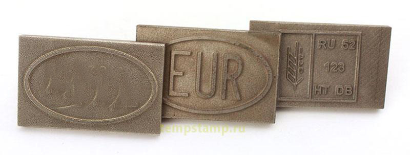 Комплект стальных клейм для поддонов  EUR + ОВАЛ+ Колосок (фитосанитарное)