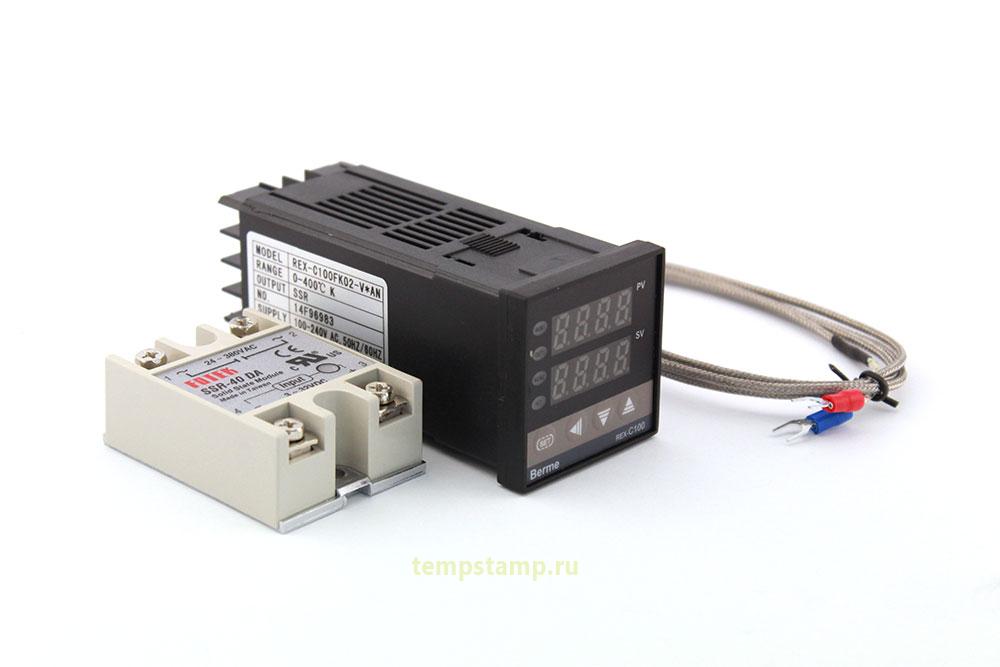 Терморегулятор цифровой REX-C100 с реле и термопарой