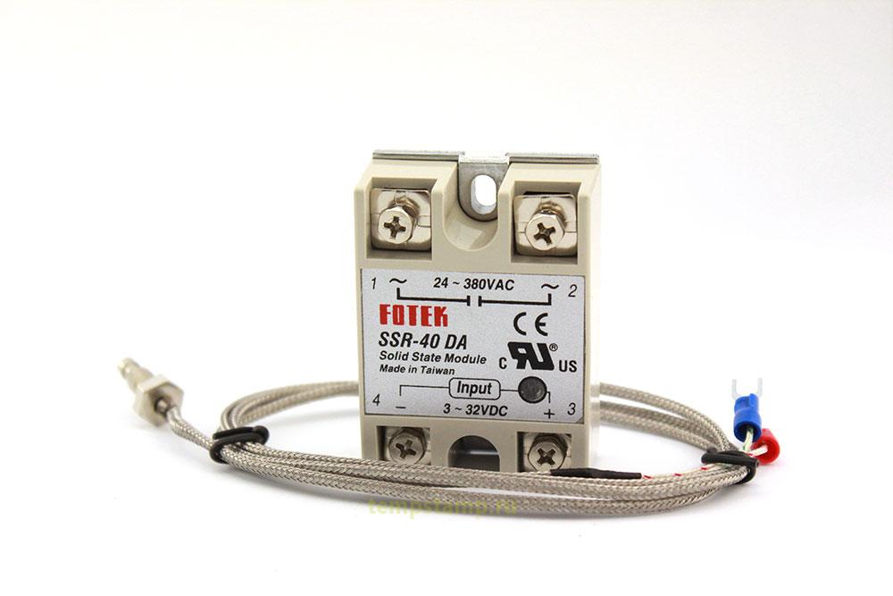 Терморегулятор цифровой REX-C100 с реле и термопарой