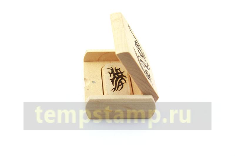 "16GB Wooden USB Flash Drive with a wooden box (for laser engraving)"